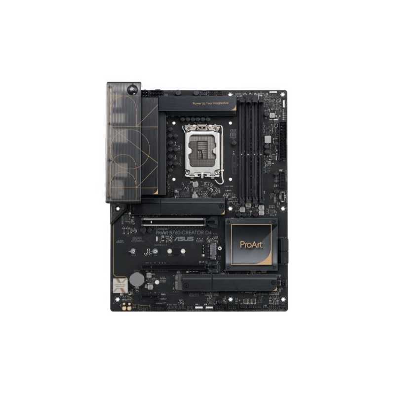 Asus PROART B760-CREATOR D4, Intel B760, 1700, ATX, 4 DDR4, HDMI, DP, 2.5G LAN, PCIe5, 3x M.2, Creator Hub