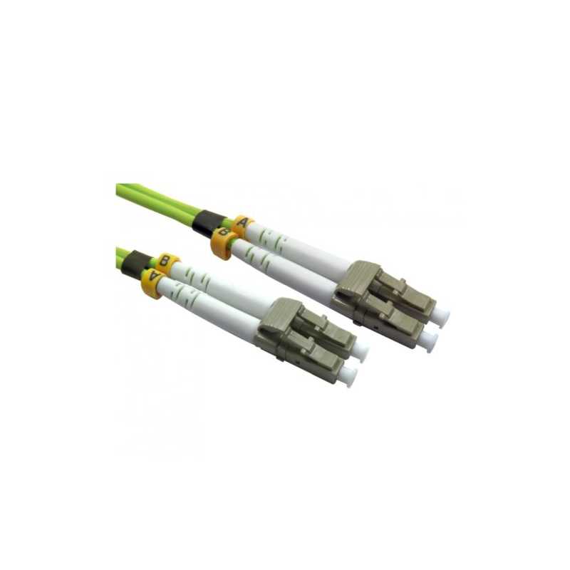 Spire OM5 LC-LC Multimode Fibre Optic Cable, 2 Metres, Lime Green