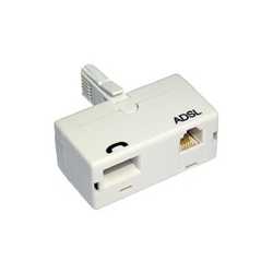 BT (M) to BT (F) and RJ11 (F) White OEM Direct Plug ADSL Micro Filter Adapter