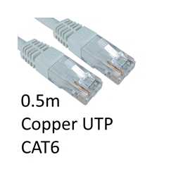 RJ45 (M) to RJ45 (M) CAT6 0.5m White OEM Moulded Boot Copper UTP Network Cable