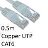 RJ45 (M) to RJ45 (M) CAT6 0.5m White OEM Moulded Boot Copper UTP Network Cable