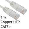 RJ45 (M) to RJ45 (M) CAT5e 1m White OEM Moulded Boot Copper UTP Network Cable