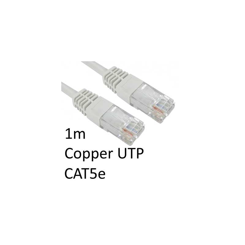 RJ45 (M) to RJ45 (M) CAT5e 1m White OEM Moulded Boot Copper UTP Network Cable