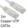 RJ45 (M) to RJ45 (M) CAT5e 1m White OEM Moulded Boot Copper UTP Network Cable