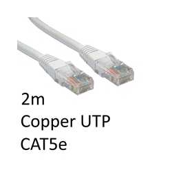 RJ45 (M) to RJ45 (M) CAT5e 2m White OEM Moulded Boot Copper UTP Network Cable