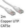 RJ45 (M) to RJ45 (M) CAT5e 2m White OEM Moulded Boot Copper UTP Network Cable