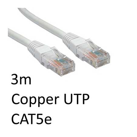 RJ45 (M) to RJ45 (M) CAT5e 3m White OEM Moulded Boot Copper UTP Network Cable