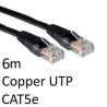 RJ45 (M) to RJ45 (M) CAT5e 6m Black OEM Moulded Boot Copper UTP Network Cable