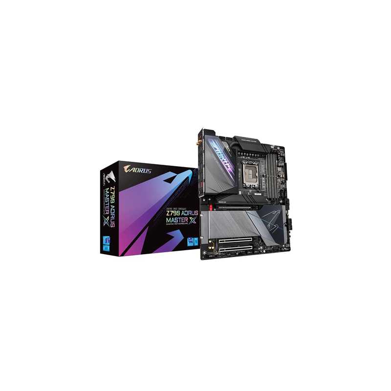 Gigabyte Z790 AORUS MASTER X Intel 1700 Socket Motherboard, E-ATX, 4x DDR5 Slots, 5x M.2 Sockets, 4x USB-C Port, Fitted I/O Shie