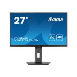 iiyama ProLite XUB2797HSN-B1 27 Inch Full HD IPS Monitor, Matte Black, USB-C Dock, RJ45, 100 Hz, 1x HDMI, 1x DisplayPort, 4x USB