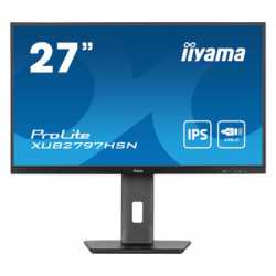 iiyama ProLite XUB2797HSN-B1 27 Inch Full HD IPS Monitor, Matte Black, USB-C Dock, RJ45, 100 Hz, 1x HDMI, 1x DisplayPort, 4x USB