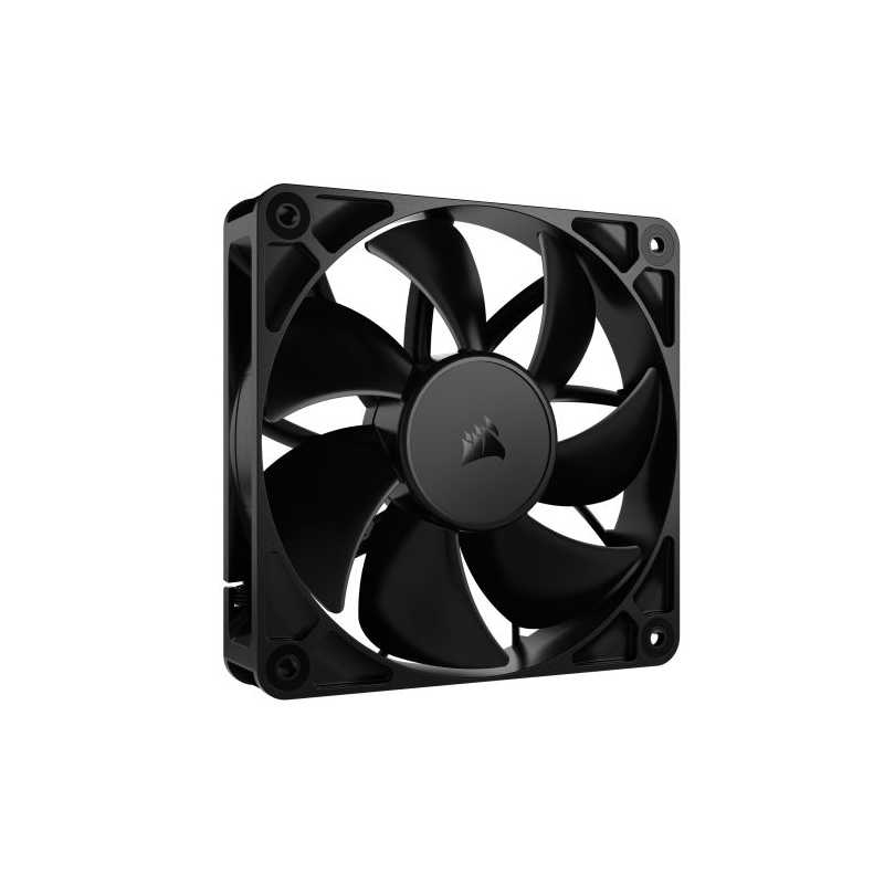 Corsair RS120 PWM 12cm Case Fan, Magnetic Dome Bearing, Daisy-Chain 4-Pin, 2100 RPM, AirGuide Tech, Black