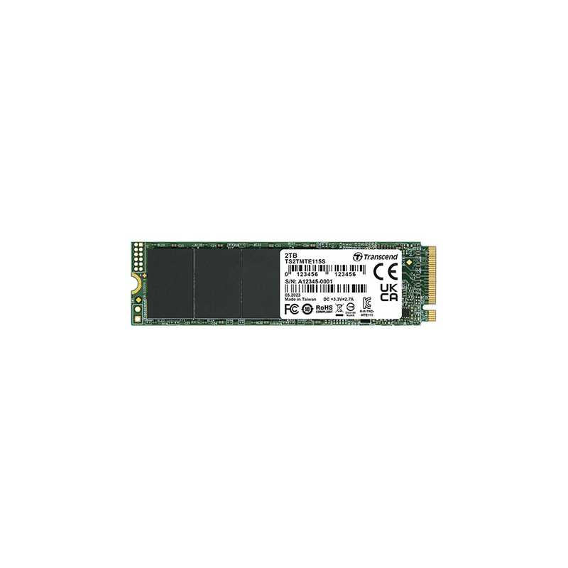 Transcend 2TB 115S M.2 NVMe SSD, M.2 2280, PCIe Gen3, 3D NAND, R/W 3200/1900 MB/s, 200K/250K IOPS