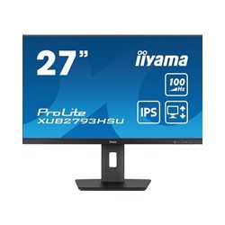 iiyama Prolite XU2793HS-B 27 inch IPS Monitor, Full HD, 1ms, HDMI, DisplayPort, 100Hz, Speakers, Black, Internal PSU, VESA