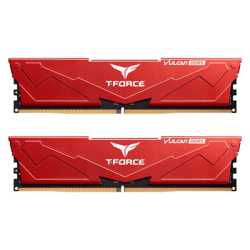 Team T-Force Vulcan FLRD532G5600HC38GDC01 32GB (2x16GB) System Memory, 5600MHz, CL38, DDR5 Kit, Red