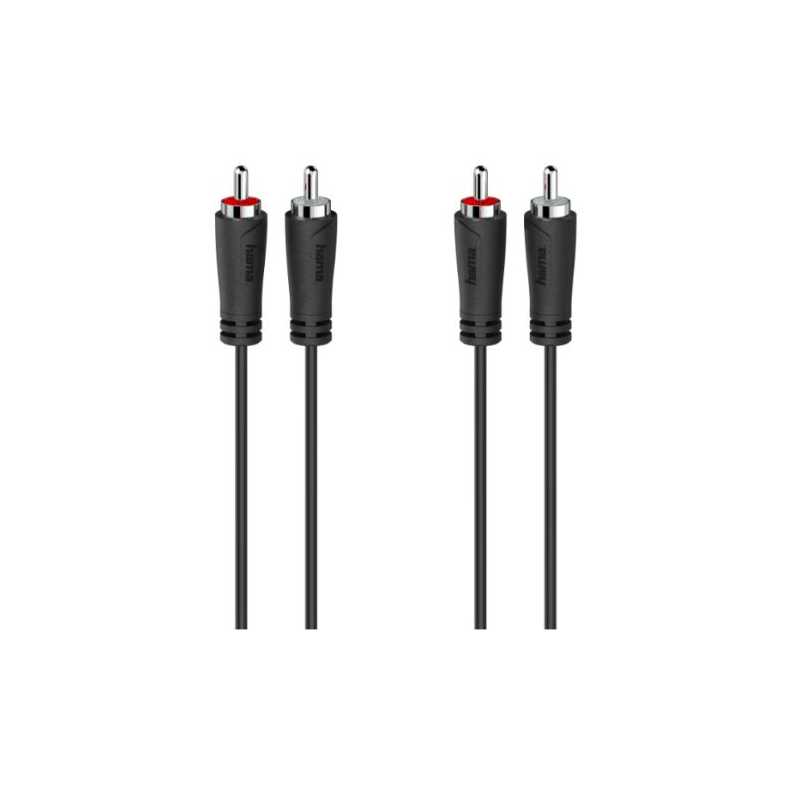 Hama 2x RCA Plugs to 2x RCA Plugs, 5 Metre