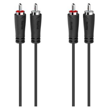 Hama 2x RCA Plugs to 2x RCA Plugs, 5 Metre