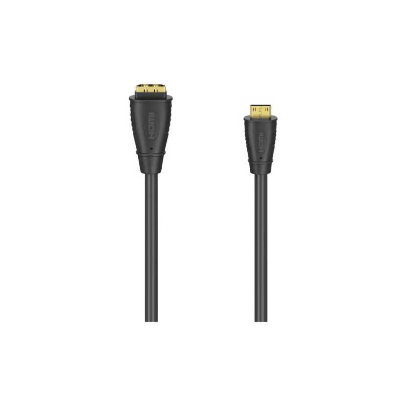 Hama HDMI Male to HDMI Type-C (Mini) Male Cable, Gold-Plated, 10cm