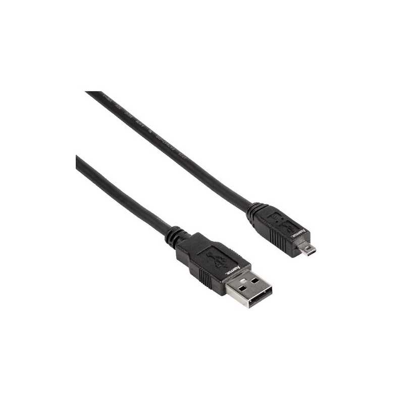 Hama USB-A to Mini USB Type-B Cable, USB 2.0, 1.8 Metre, Black