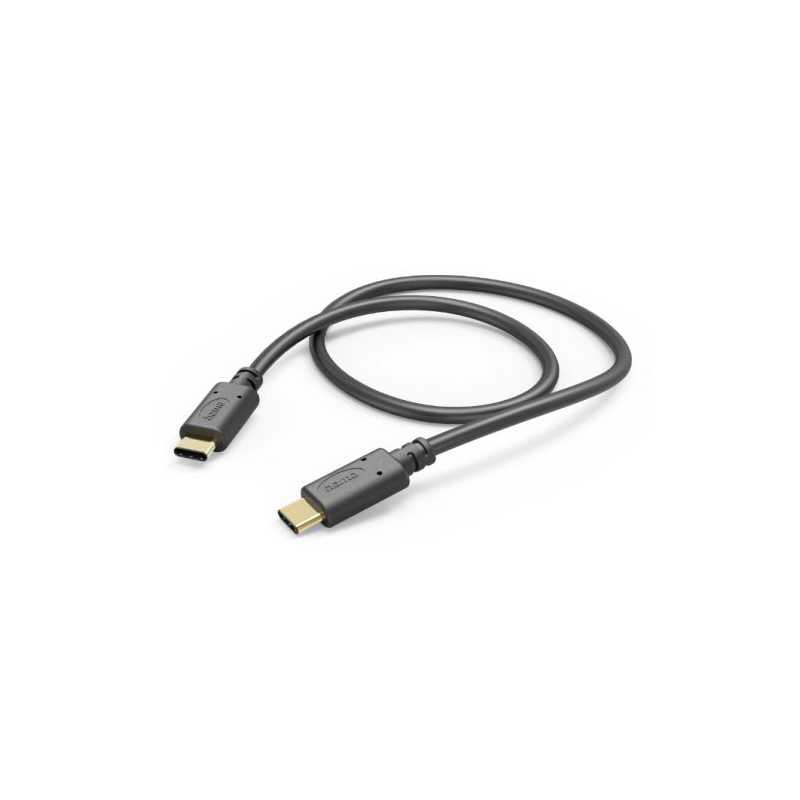 Hama USB-C to USB-C Quick Charging Cable, USB 2.0, 1.5 Metre, Black