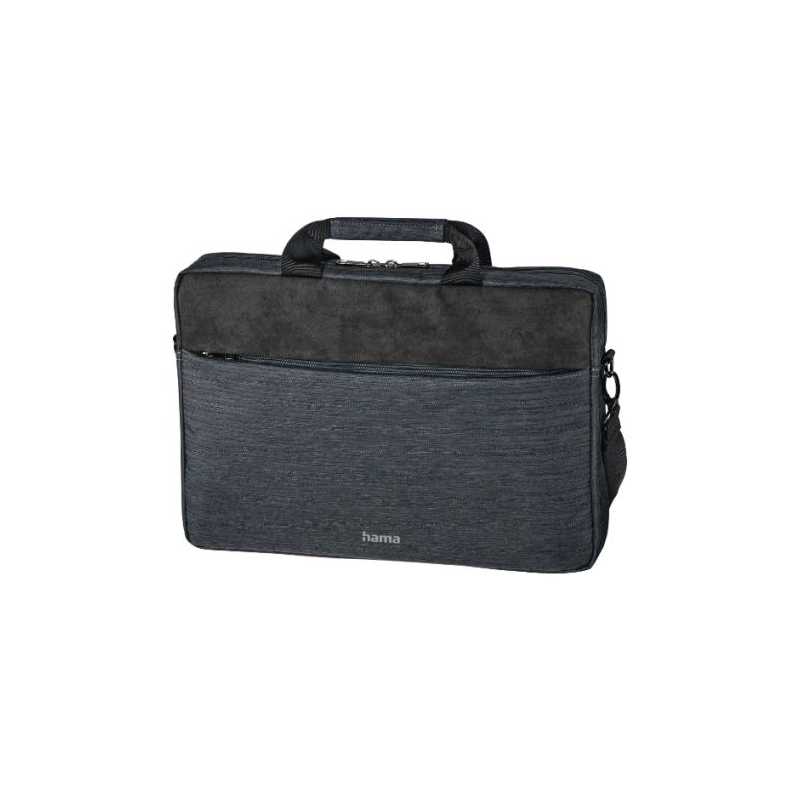 Hama Tayrona Laptop Bag, Up to 14.1", Padded Compartment, Spacious Front Pocket, Tablet Pocket, Trolley Strap, Dark Grey