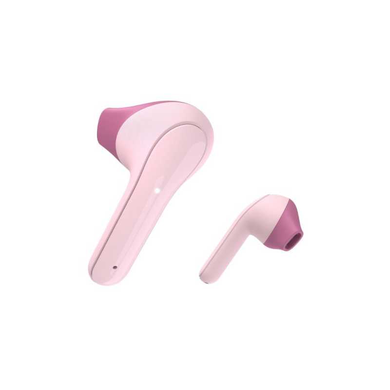 Hama Freedom Light Bluetooth Earbuds with Microphone, Touch Control, Voice Control, Charging/Carry Case Included, Pink