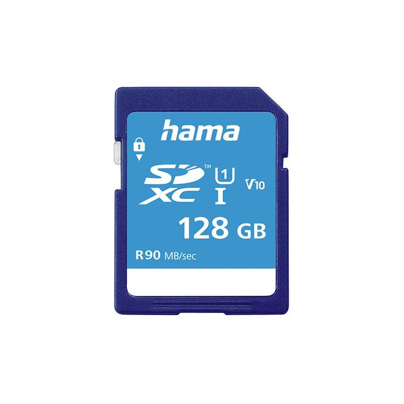 Hama 128GB SDXC Card, UHS-I Class 10, 90MB/s