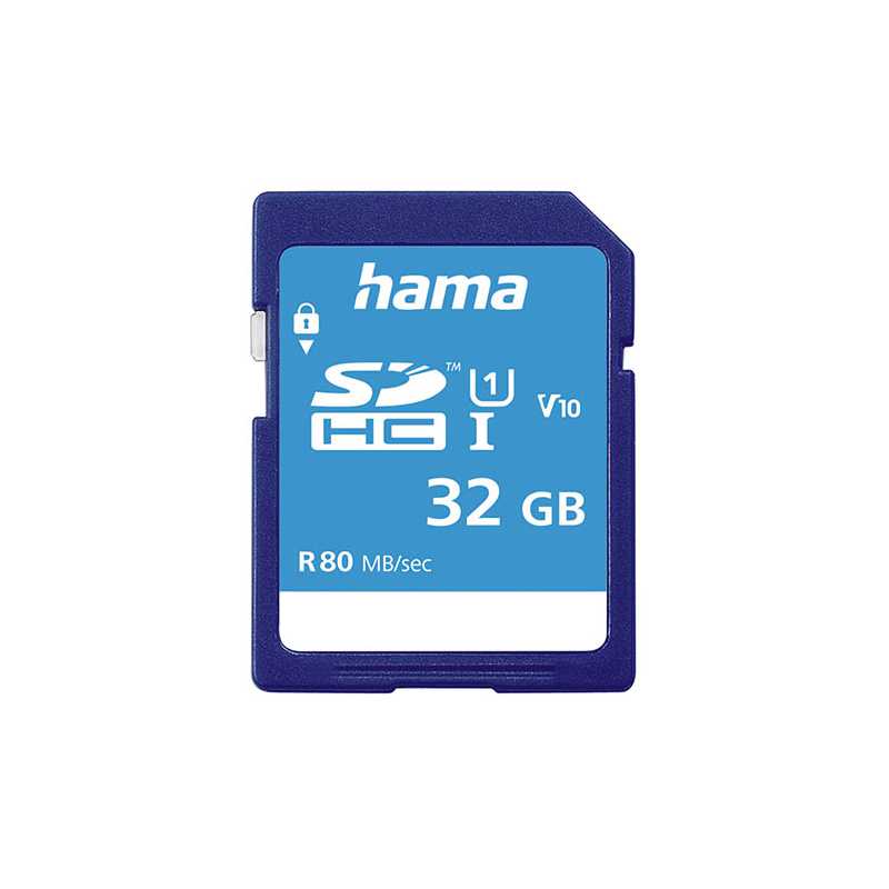 Hama 32GB SDHC Card, UHS-I Class 10, 80MB/s