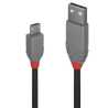 Lindy 36733 2m USB-A (M) 2.0 To USB Micro-B (M) 2.0 Anthra Line 480Mbps Cable - Black