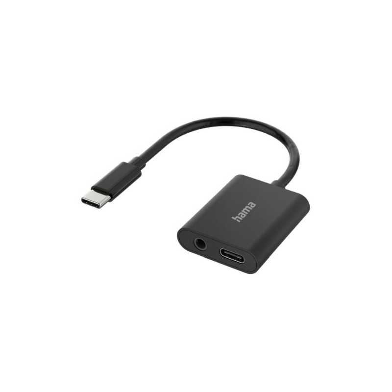 Hama USB Type-C Male to 3.5mm Jack Female & USB-C Female Adapter