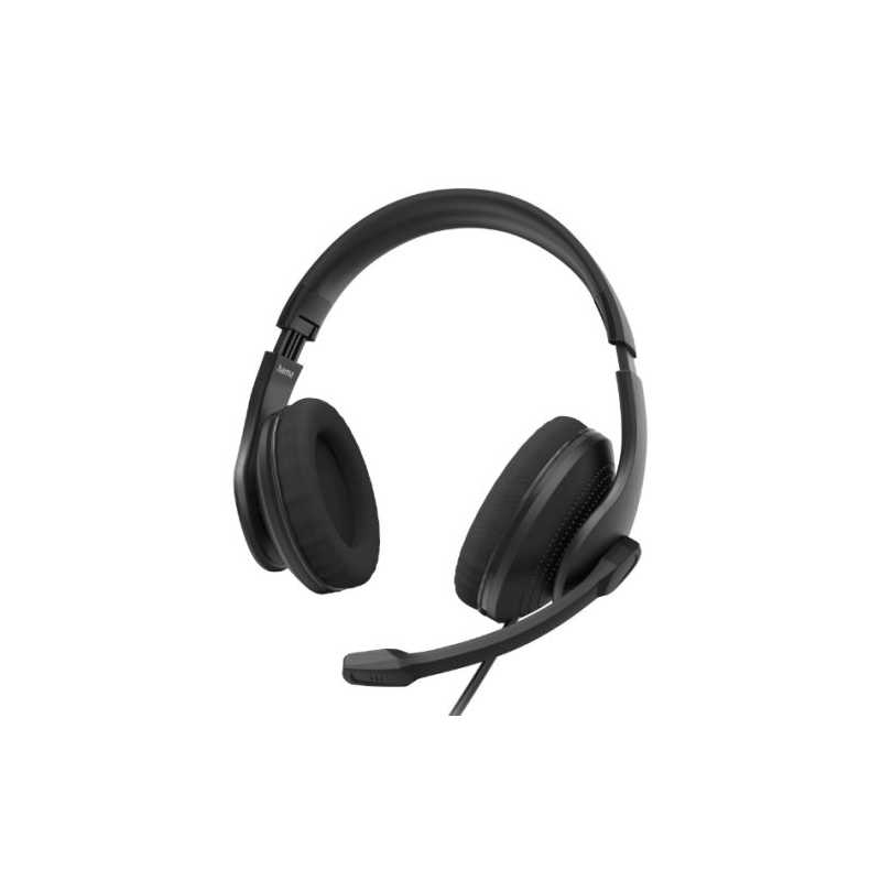 Hama HS-USB300 V2 Lightweight Office Headset with Boom Mic, USB-A, Breathable Mesh, In-line Controls