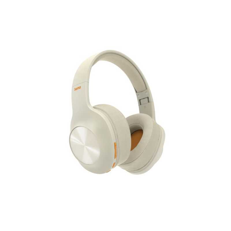 Hama Spirit Calypso Bluetooth Headset w/ Mic, Bass Boost, Foldable, Passive Noise Suppression, Up to 38hrs Battery, Beige