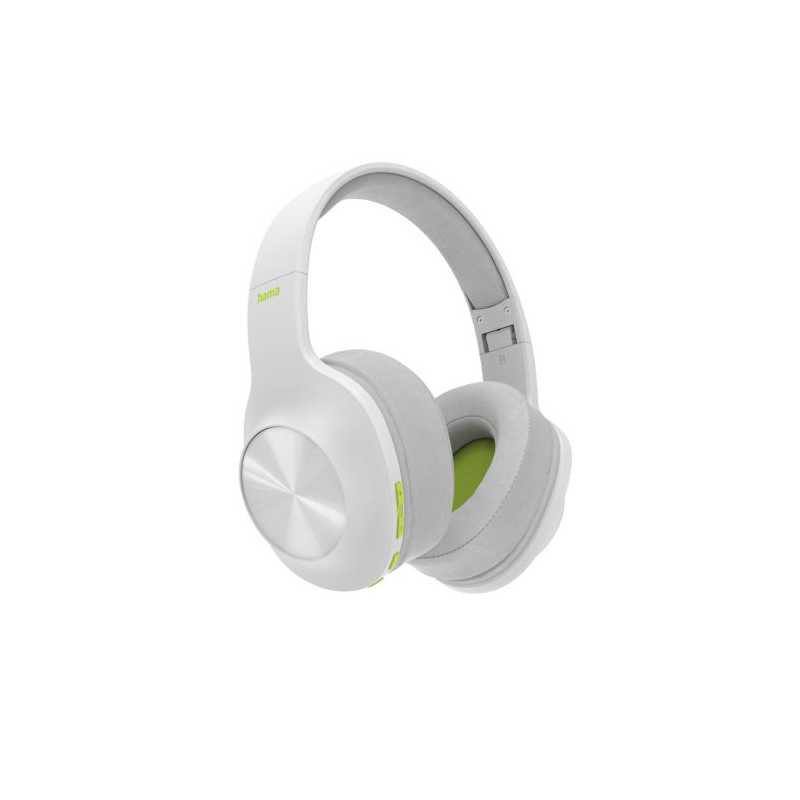 Hama Spirit Calypso Bluetooth Headset w/ Mic, Bass Boost, Foldable, Passive Noise Suppression, Up to 38hrs Battery, White