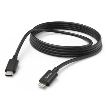 Hama Charging/Data USB-C to Lightning Cable, 480Mbps, 3  Metre, Black