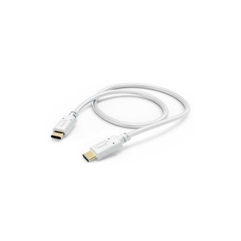 Hama USB-C to USB-C Quick Charging Cable, USB 2.0, 1.5 Metre, White