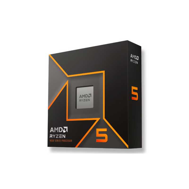 AMD Ryzen 5 9600X CPU, AM5, 3.9GHz (5.4 Turbo), 6-Core, 65W, 38MB Cache, 4nm, 9th Gen, Radeon Graphics, NO HEATSINK/FAN