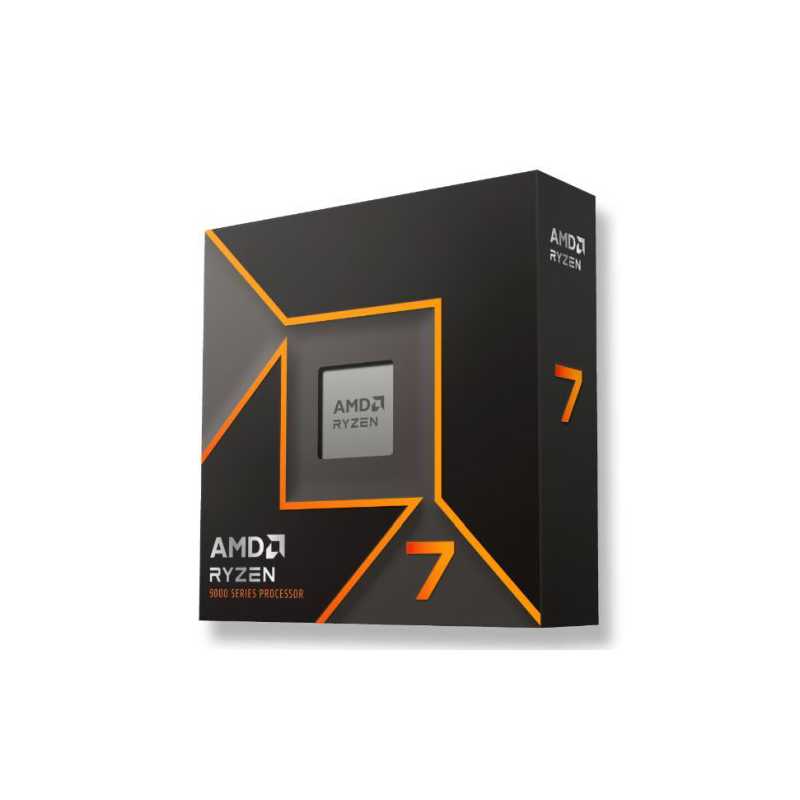 AMD Ryzen 7 9700X CPU, AM5, 3.8GHz (5.5 Turbo), 8-Core, 65W, 40MB Cache, 4nm, 9th Gen, Radeon Graphics, NO HEATSINK/FAN