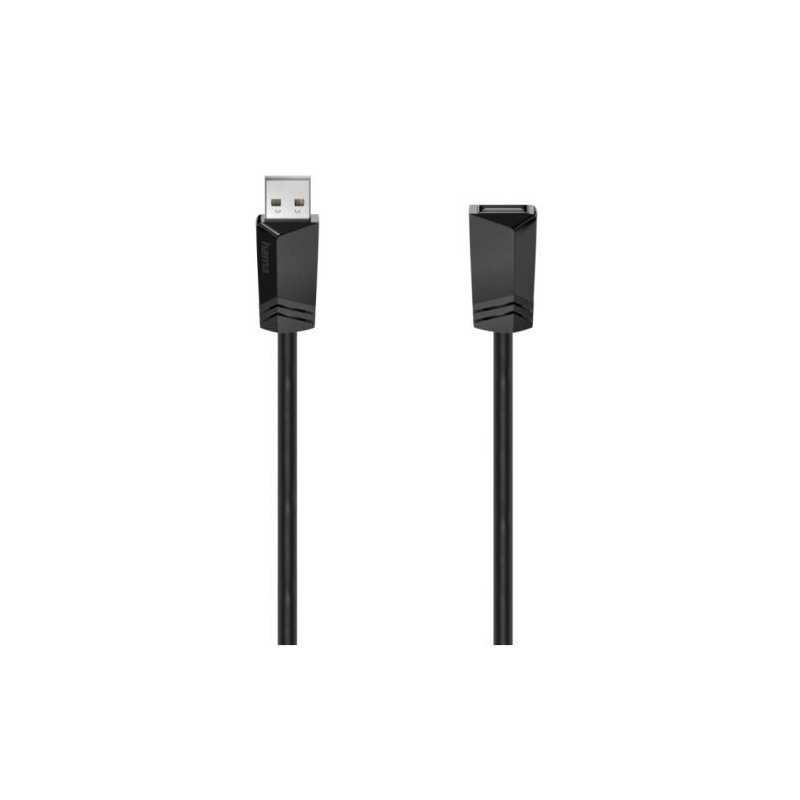 Hama USB 2.0 Extension Cable, Male to Female, 3 Metre, Black