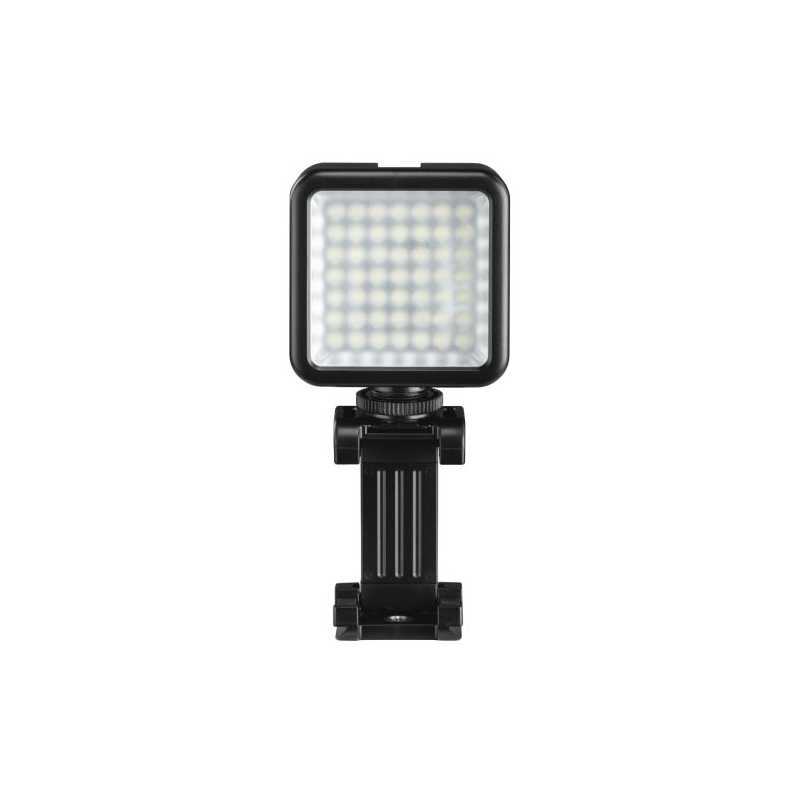 Hama 49 BD Portable LED Light, Phone Holder, 6.4mm Tripod Thread, Flash Shoe Foot