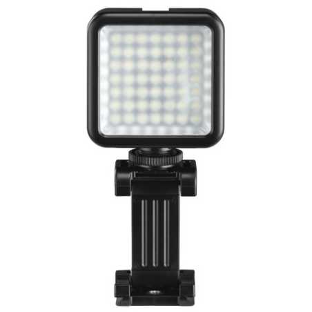 Hama 49 BD Portable LED Light, Phone Holder, 6.4mm Tripod Thread, Flash Shoe Foot