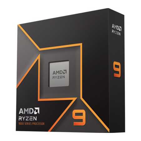 AMD Ryzen 9 9900X with Radeon Graphics, 12 Core AM5 Processor, 24 Threads, 4.4Ghz up to 5.6GHz Turbo, 64MB Cache, 120W, No Fan