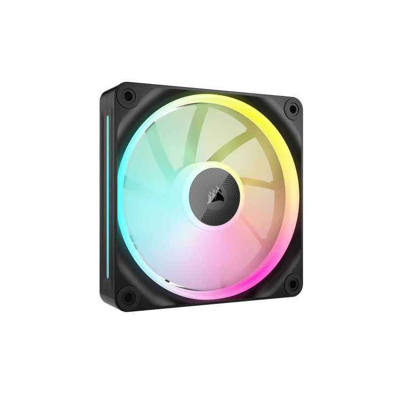 Corsair iCUE LINK LX120 12cm PWM RGB Case Fan, 18 RGB LEDs, Magnetic Dome Bearing, 2400 RPM, Black, Single Fan Expansion Kit