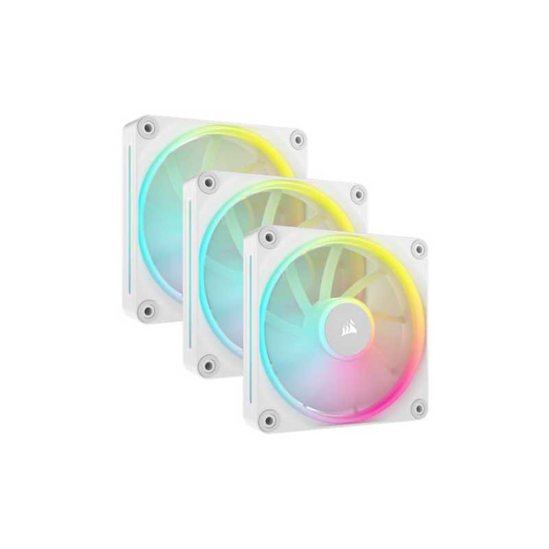 Corsair iCUE LINK LX120 12cm PWM RGB Case Fans (3-Pack), 18 RGB LEDs, Magnetic Dome Bearing, 2400 RPM, iCUE LINK Hub Included, W