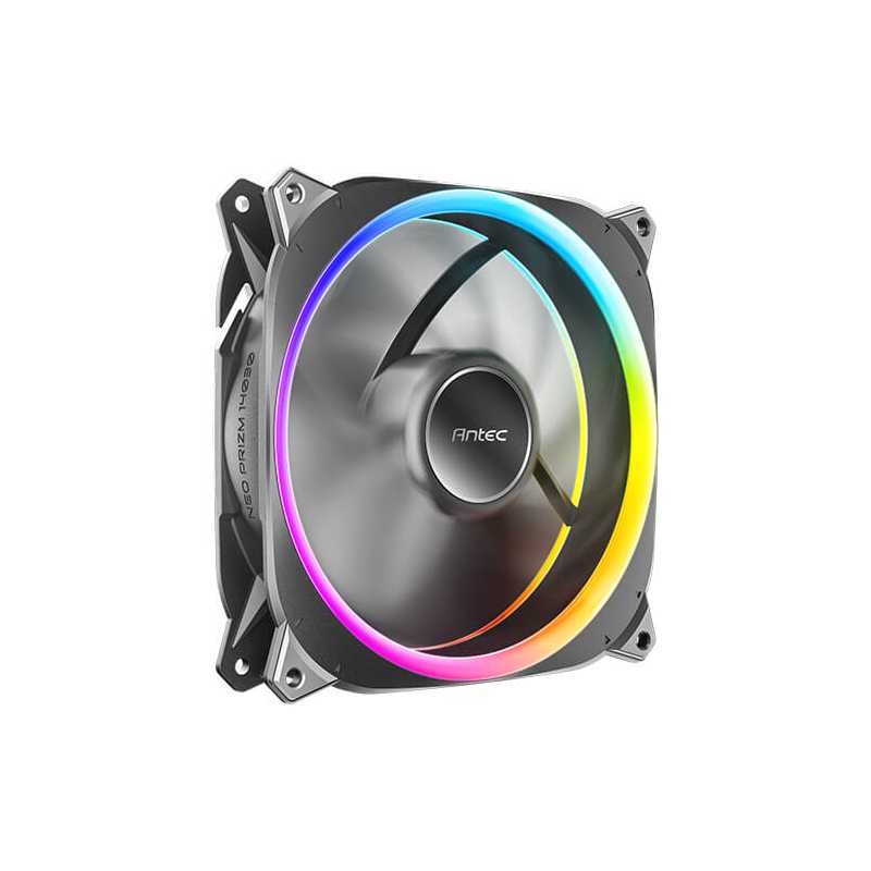 Antec Neo Prizm T3 140 ARGB PWM 14cm Case Fan, 30mm Thick, Hydro Bearing, 600-1500 RPM, Black