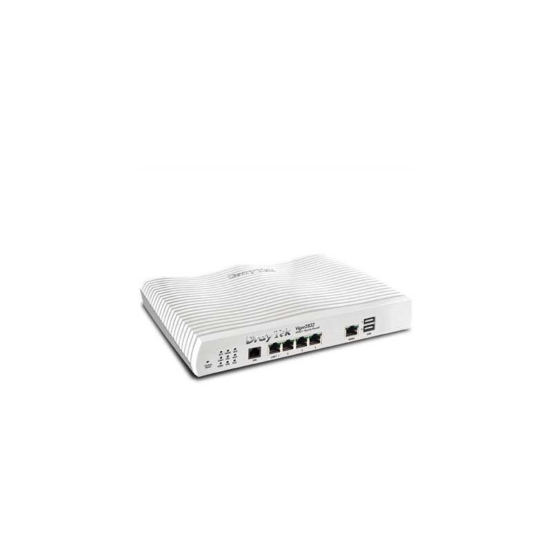 DrayTek V2832-K Vigor 2832 Wired Triple-WAN Firewall ADSL Modem Router with USB 3G/4G Modem Support