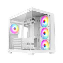 CRONUS Pallas Case, Gaming, White, Mid Tower, 1 x USB 3.0 / 2 x USB 2.0, Tempered Glass Front & Side Window Panels, Addressable 