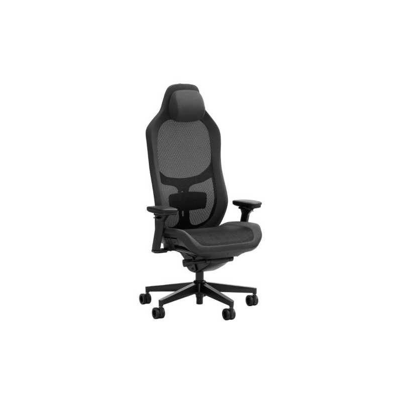 Fractal Design Refine Mesh Dark Gaming Chair, Synchro-Tilt, Memory Foam Headrest, Padded 4D Armrests, Adaptable Support