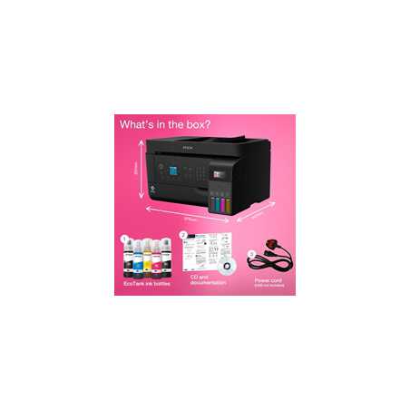 Epson EcoTank ET-3760 All-in-One Printer with Cartridge-Free Printing, Wireless, Scanner, Copier, and High-Yield Ink – Perfect