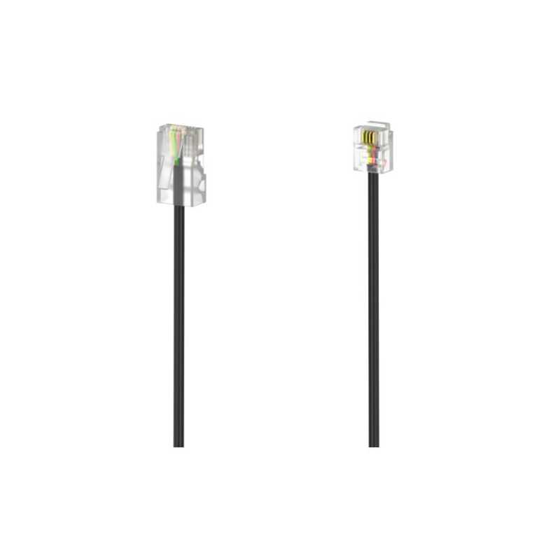 Hama DSL Connection Cable, RJ11 (6p4c) to RJ45 (8p4c), 3 Metres, Black