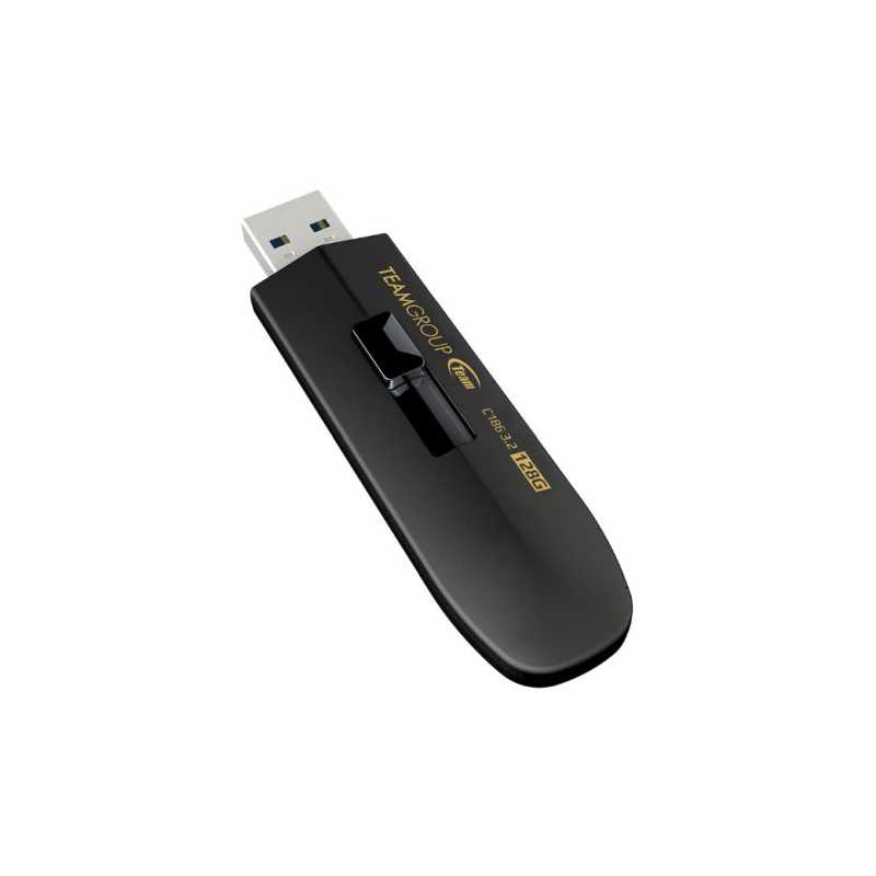 Team 128GB C186 USB 3.2 Gen1 Memory Pen, Retractable Design